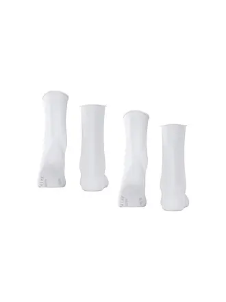 FALKE | Happy Chaussettes lot de 2 bleu marine foncé | weiss